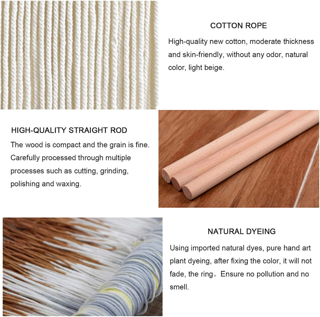 Handmade Macrame Wall Hanging Tapestry Dyeing Driftwood Decor,Handmake Dyed Macrame Tapestries Wall Art Woven Home Decoration (J 60x50cm)