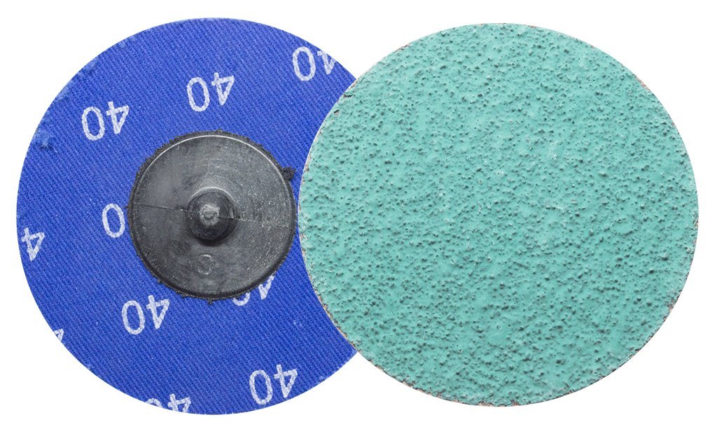 Benchmark Abrasives 3 Inch Sanding Discs Quick Change Green Zirconia, Male R Type Backing - Drill & Die Grinder Sanding Disc for Deburring Polishing Rust Remover for Metal (500 Pack) - 24 Grit