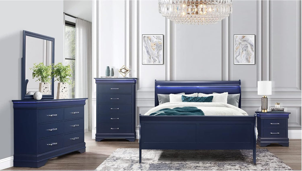 Global Furniture USA Charlie Blue Dresser