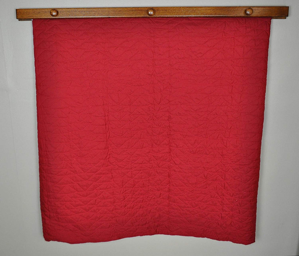 RRD Quilt Hanger for Wall for Display (96') Amish Made Wooden Quilt Rack Wall Mount - Rustic Tapestry Quilt Wall Hangers (Maple Wood, Natural Stain, 96' Long)