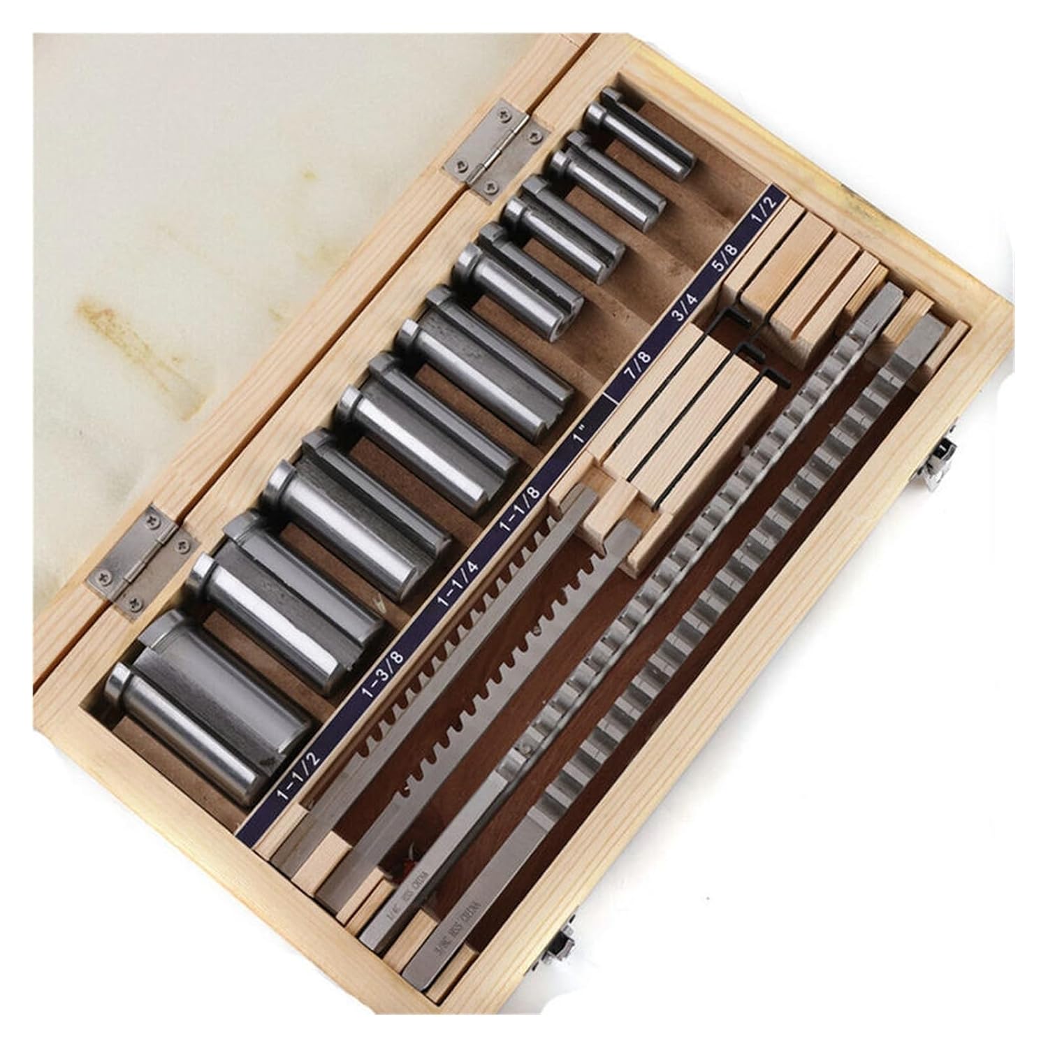 18pcs Keyway Broach Set, High Speed Steel Inch Sized Broaching Cutting Tool, for CNC Machine Lathe Heat Resistance