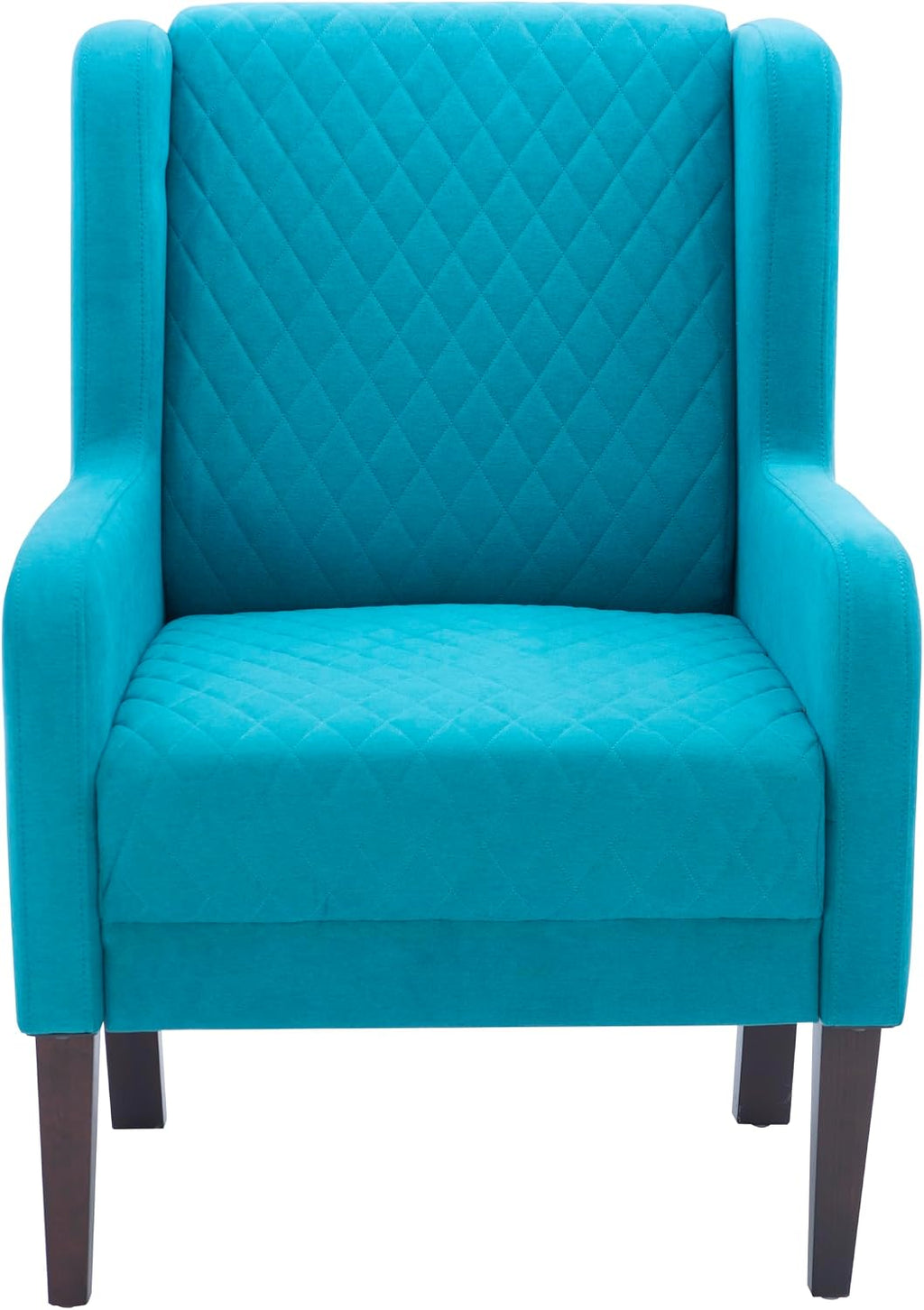Powell Glenn Teal Wingbacked Accent Chair with Quilted Seat