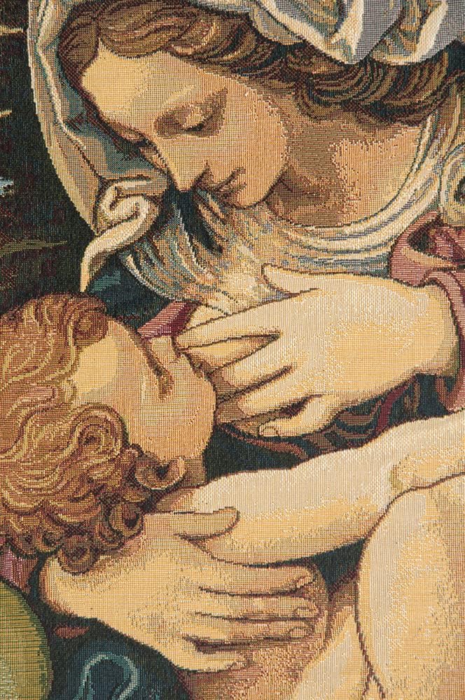 Charlotte Home Furnishings Inc. Madonna Del Cuscino Italian Tapestry Wall Hanging 22 X 17 Inch Viscose Cotton And Polyester Blend Wall Art Perfect For Home Decor And Wall Decor By Raphael