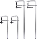 Heavy-Duty Steel Bar & F Clamp Set - Professional Drop Forged Clamps for Welding, Woodworking, Metalworking, DIY Crafts (2 pcs 12 inch x 3inch+ 2pcs 24inchx4-3/4',4pcs)
