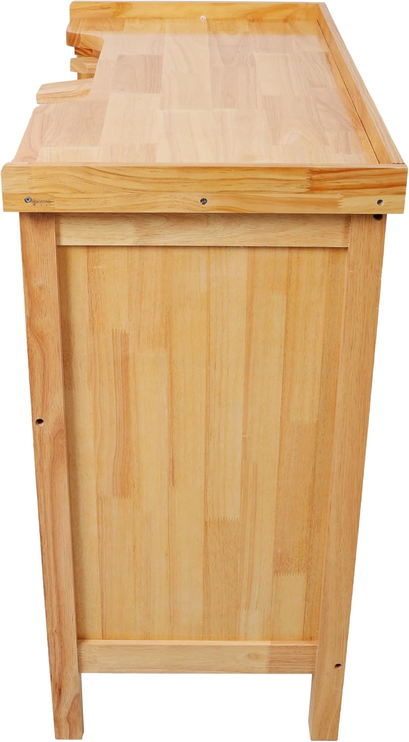 Montary 39-Inch Solid Wood Jewelry Workbench - Heavy Duty Jewelry Bench with Mandrel Tray & Metal Liner Pan & Practical Storage Drawers for Jewelry Making & Repair Station