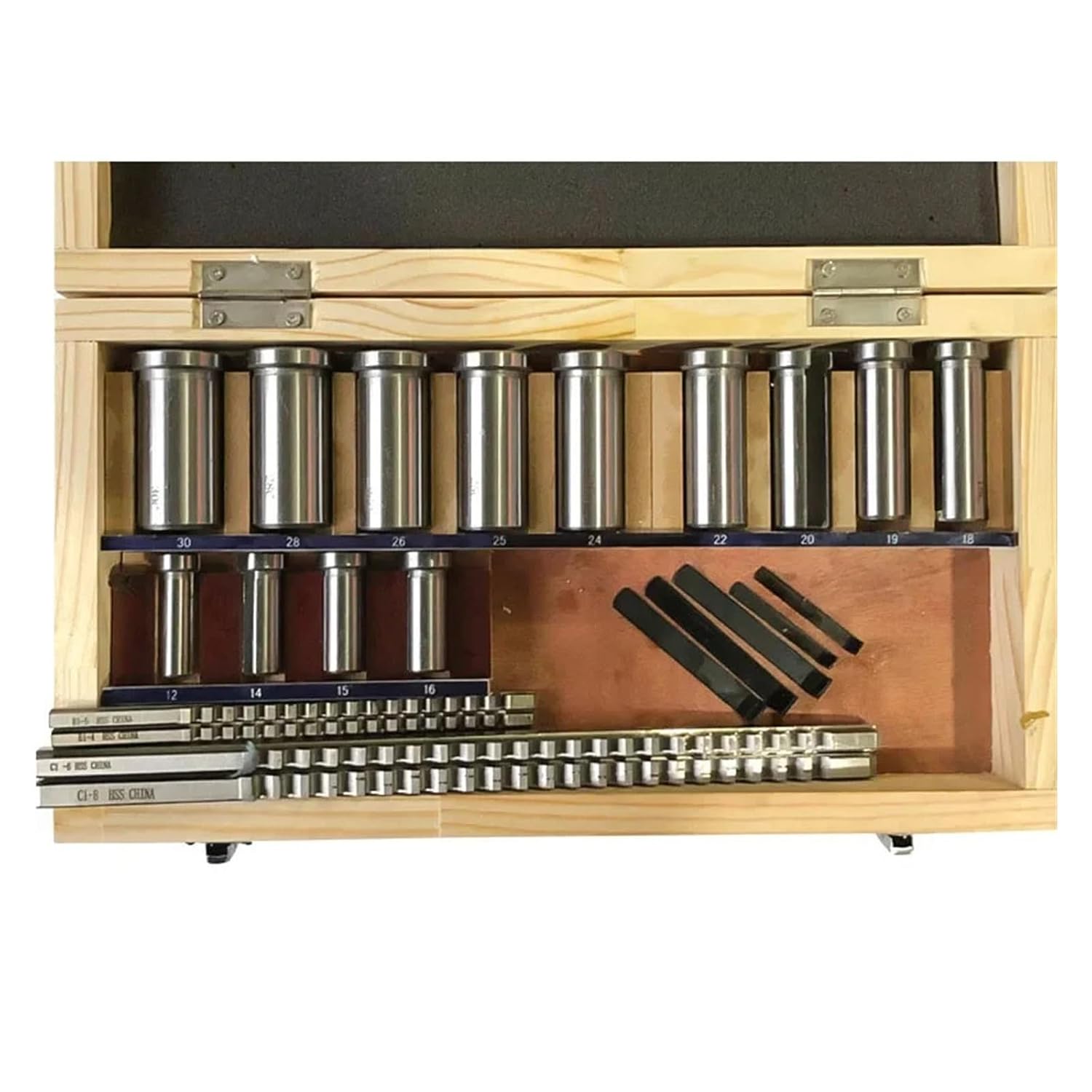 22pcs Keyway Broach Set HSS Metric Keyway Cutting Tool for CNC Machine Heat Resistance