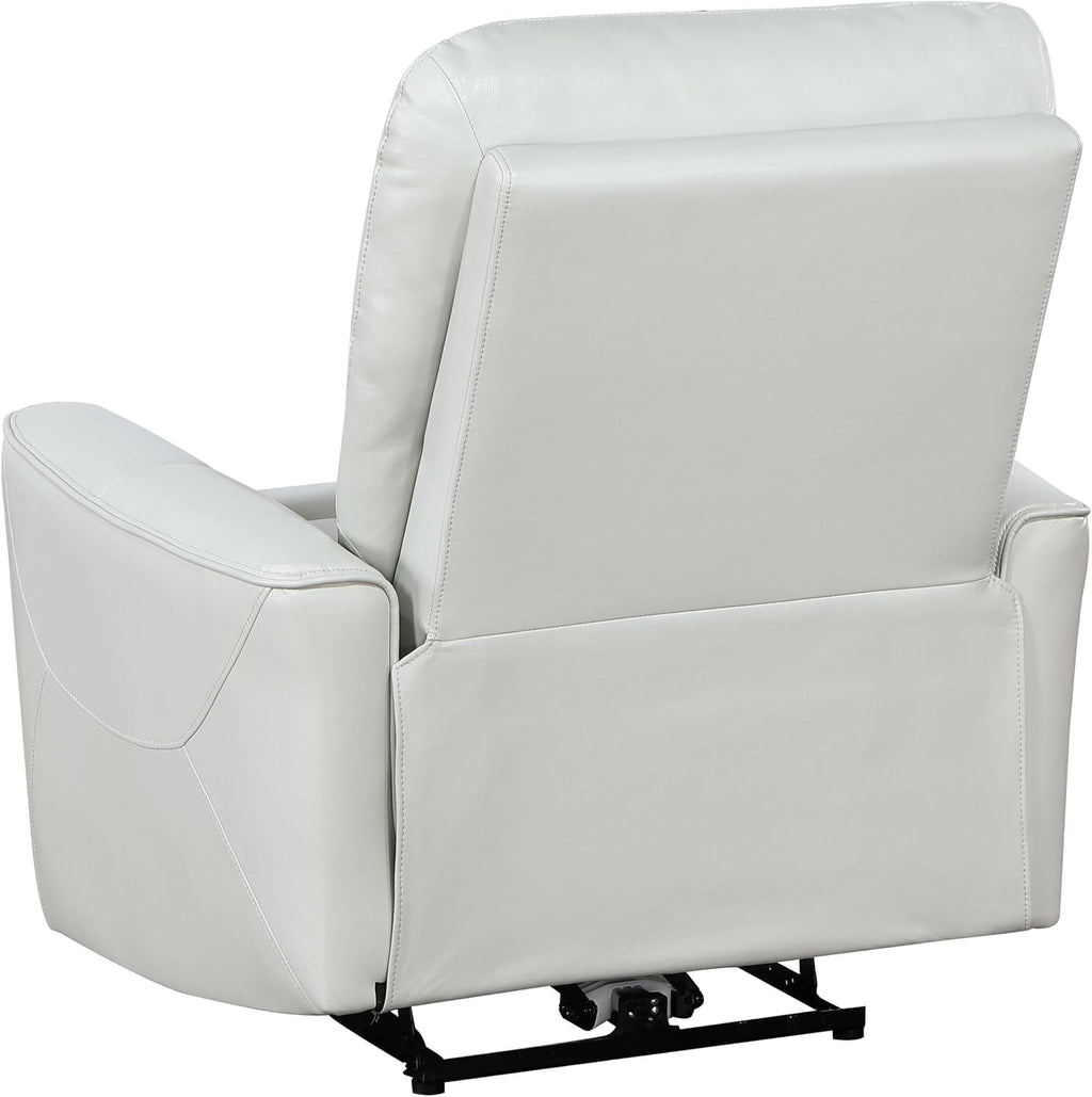 Coaster Home Furnishings - Greenfield - Faux Leather Upholstered Power Recliner Chair with Power Reclining, USB Port, and Channel Tufting - Living Room - Dove Grey - 610263P