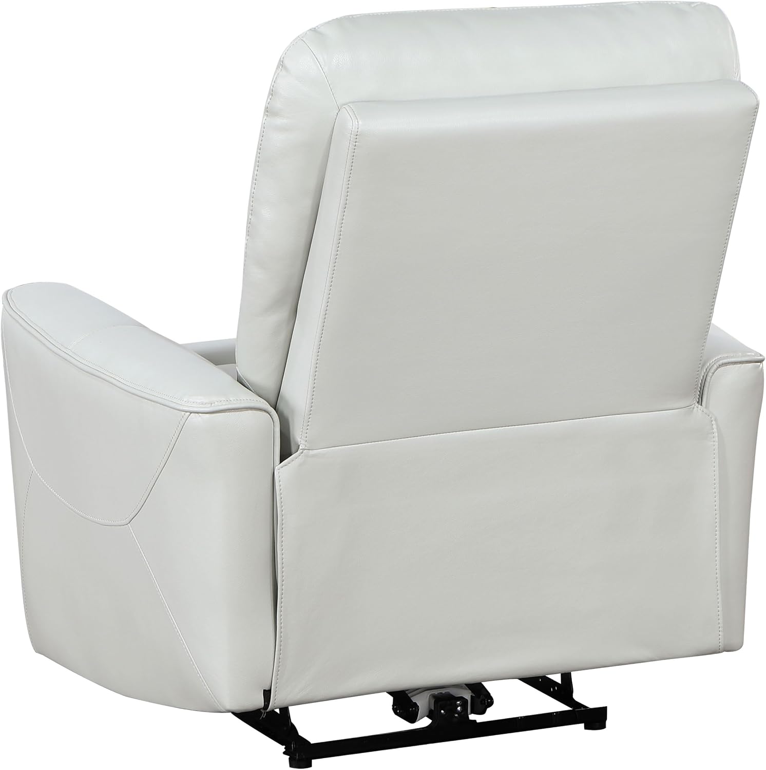 Coaster Home Furnishings - Greenfield - Faux Leather Upholstered Power Recliner Chair with Power Reclining, USB Port, and Channel Tufting - Living Room - Dove Grey - 610263P