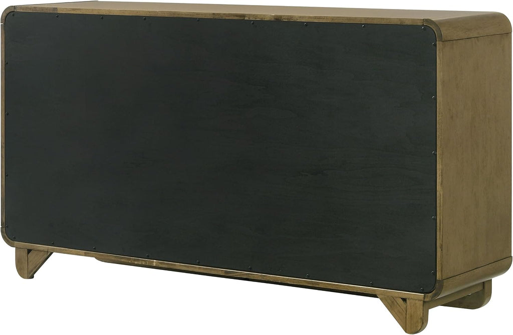 Coaster Home Furnishings - Amsbury - Wood - 6-Drawer Dresser with Metal Extension Glides, Matte Nickel Hardware, Rounded Corners and Transitional Style - Bedroom - Nutmeg - 224273