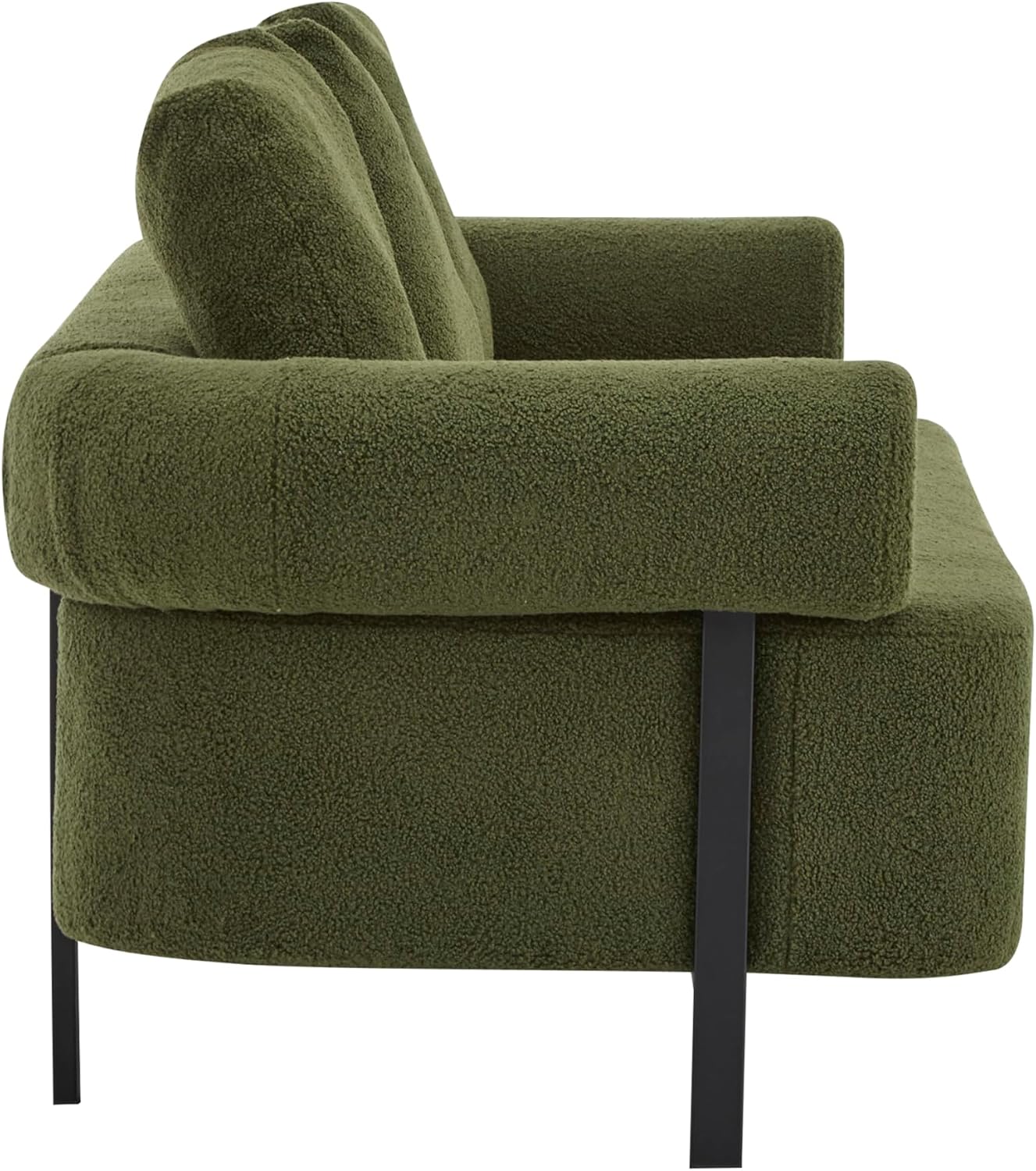 Christopher Knight Home Gilly 78' Modern Boucle Upholstered Sofa with Pillow, Oversized Comfy Cloud Couch with Wooden Frame, 3-Seater Sofa Couch for Living Room, Bedroom, Home Office, Olive Green