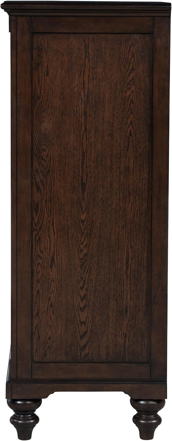 Coaster Home Furnishings Andover Traditional Wood 5-Drawer Bedroom Chest of Drawers Chiffonier Clothing Storage Cabinet Bedroom Armoire Tall Dresser Organizer Unit Dark Oak 223635