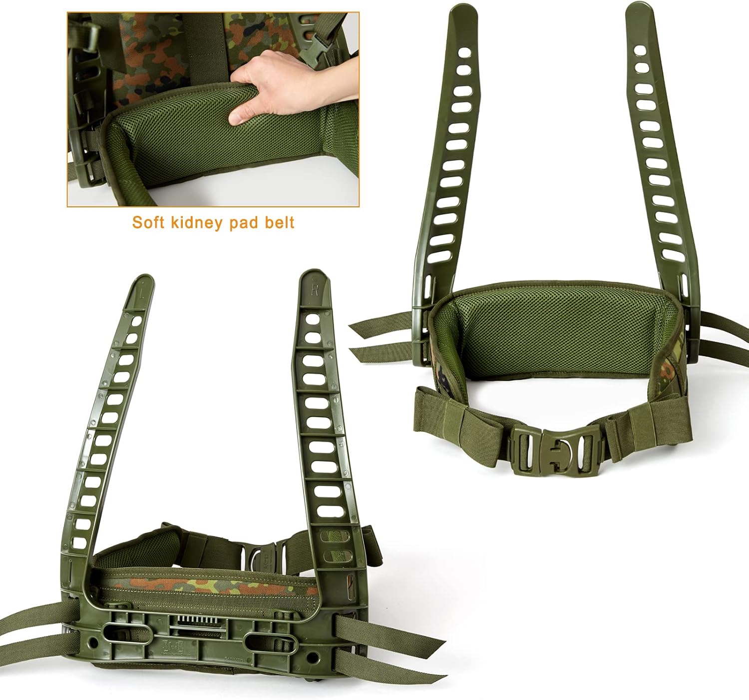 Akmax MOLLE II Medium Rucksack Military Tactical Backpack with Detachable Side Pouches & Upgraded Frame for Enhanced Comfort