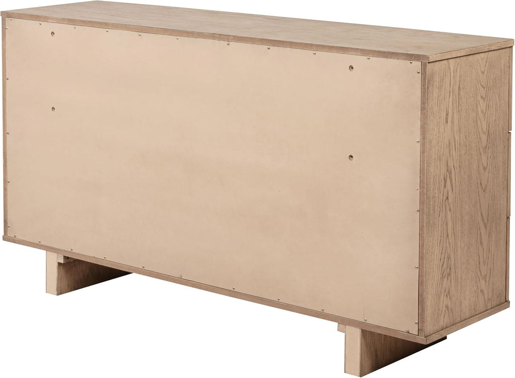 Coaster Home Furnishings - Kailani - Wood - 9-Drawer Dresser with Antique Brass Hardware, Metal Extension Glides, Coastal Style - Bedroom - Beige Oak - 225043