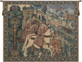 C Charlotte Home Furnishings Inc. Falcon Hunt II Belgian Tapestry Wall Hanging | Viscose Cotton and Polyester Blend Wall Art | 33 in. x 43 in | Home Decor Accents