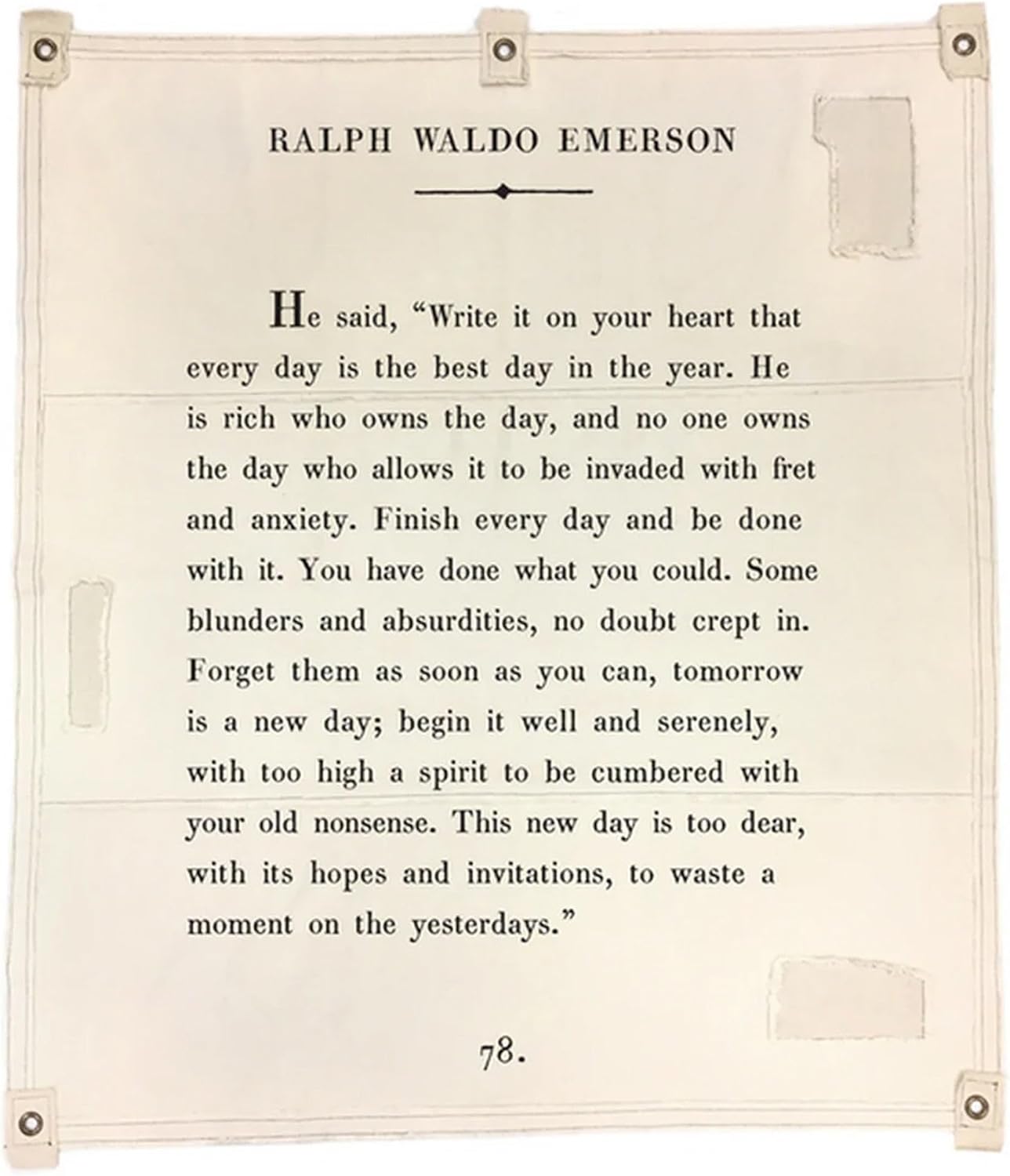Sugarboo 'Ralph' Handmade Canvas Wall Hanging Tapestry With Quote - 46 x 57 Inches - for Bedroom, Kitchen, and Living Space Décor