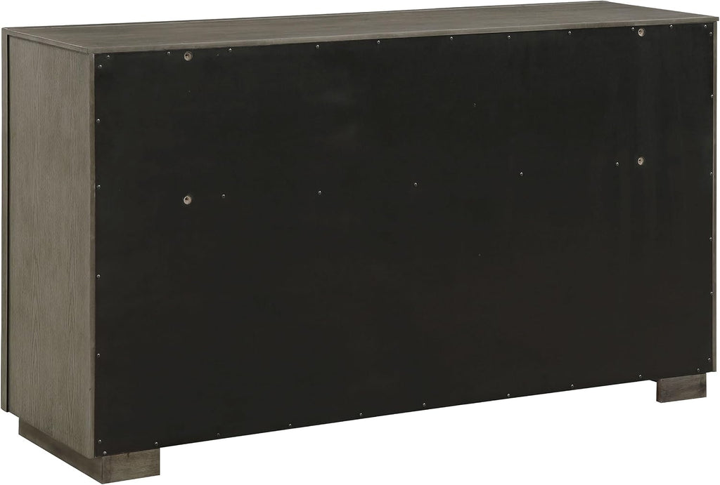 Coaster Home Furnishings - Durango - Wood - 8-Drawer Dresser with Extra-Long Drawer Pulls, Taupe Oak Finish, Mitered Trim, Contemporary Style - Bedroom - Taupe Oak - 223273
