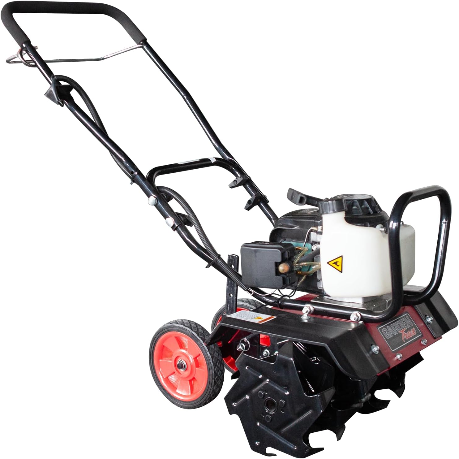GardenTrax Upgraded Tiller 40cc 4-Cycle Multi-Function Mini Cultivator w/6 Durable Steel Tines