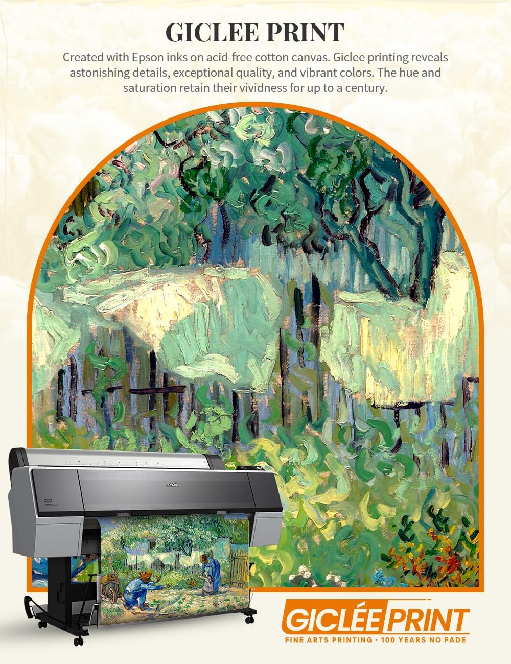 DECORARTS - Vincent Van Gogh First Steps (After Millet) Wall Art, Large Giclee Canvas Print Gallery Wrapped Van Gogh Art 40x30, Made in USA