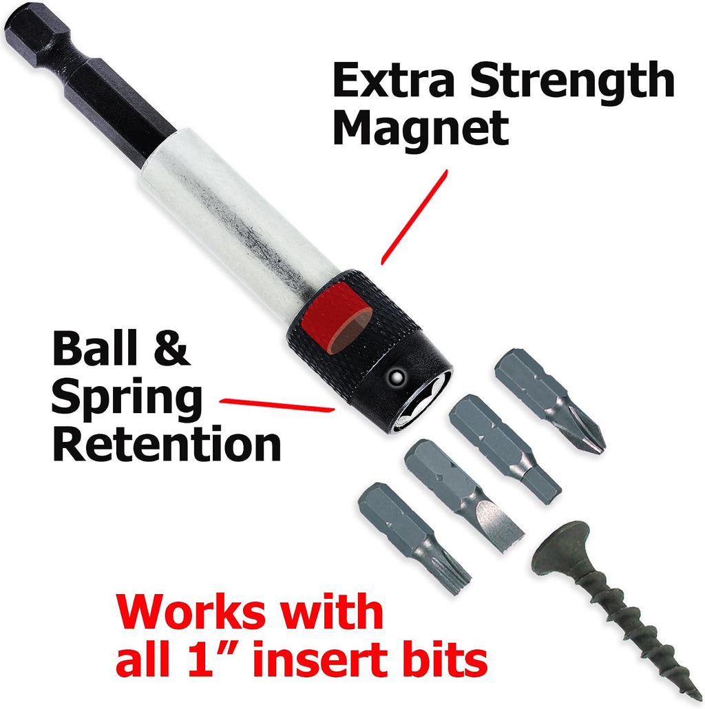 IVY Classic 45068 1/4' x 3' Magnetic Quick Release Bit Holder, Impact Plus, 50-Pack