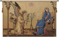 Charlotte Home Furnishings Inc. Annunciazione Tra I Santi Ansano E Margherita Italian Tapestry Wall Hanging 35 X 52 Inch Viscose Cotton And Polyester Perfect For Wall Decor By Simone Martini
