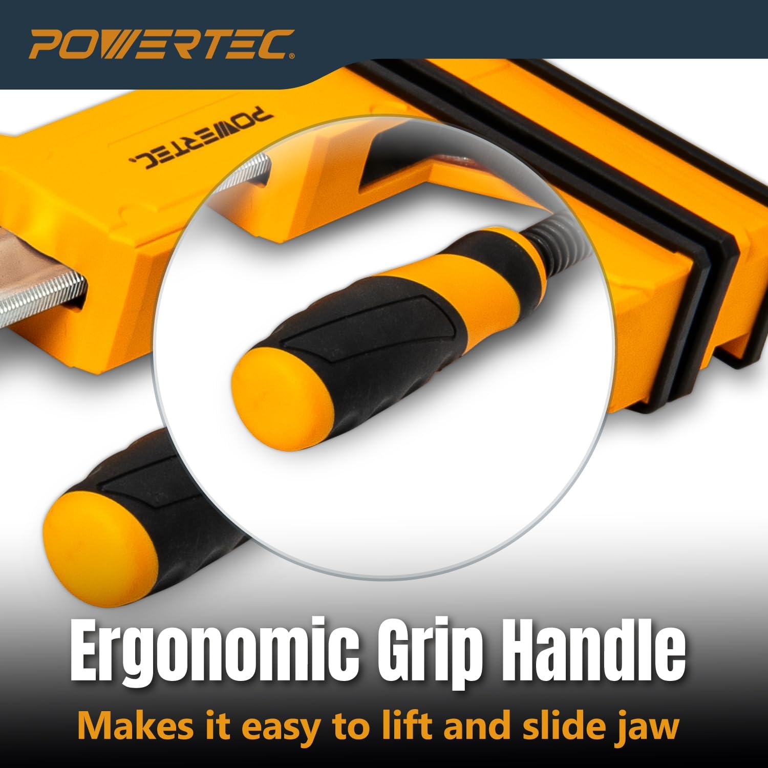 POWERTEC 72448 48' Woodworking Parallel Clamps Jaw Bar Clamp Spreader Tool 4PK, with 4PK Parallel Clamp Blocks - for Cabinet Door & Frame Gluing