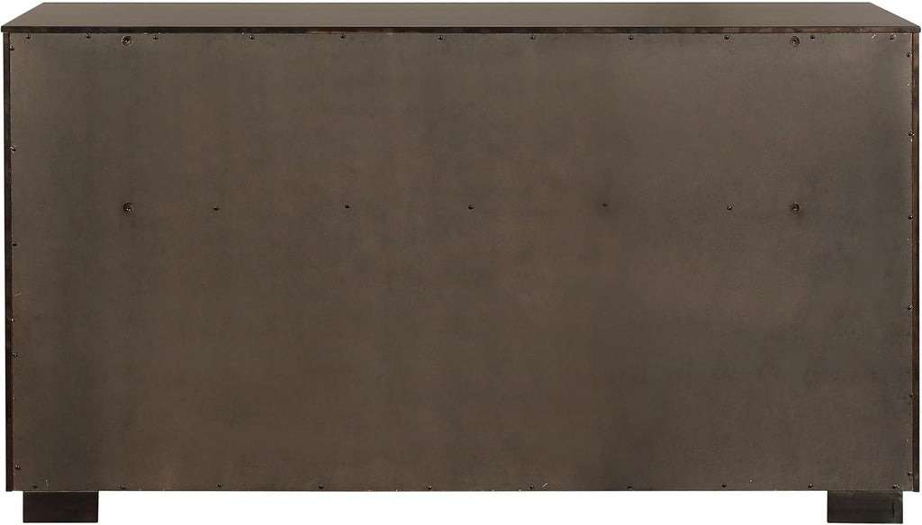Coaster Home Furnishings - Durango - Wood - 8-Drawer Dresser with Metallic Pulls, Metal Extension Glide, and Felt-Lined Top, Contemporary Style - Smoked Peppercorn - 223263