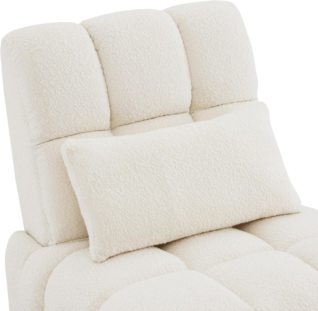 Watson & Whitely Oversized Power Recliner Chair for Adults, Swivel Rocker Recliner Chair with Lumbar Support, Ultra-Comfy Glider Recliner for Living Room Theater Seating Single Sofa, Cream