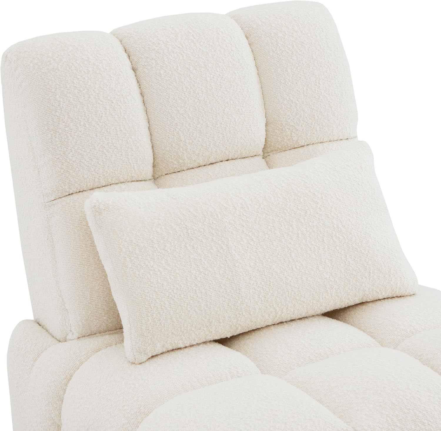 Watson & Whitely Oversized Power Recliner Chair for Adults, Swivel Rocker Recliner Chair with Lumbar Support, Ultra-Comfy Glider Recliner for Living Room Theater Seating Single Sofa, Cream
