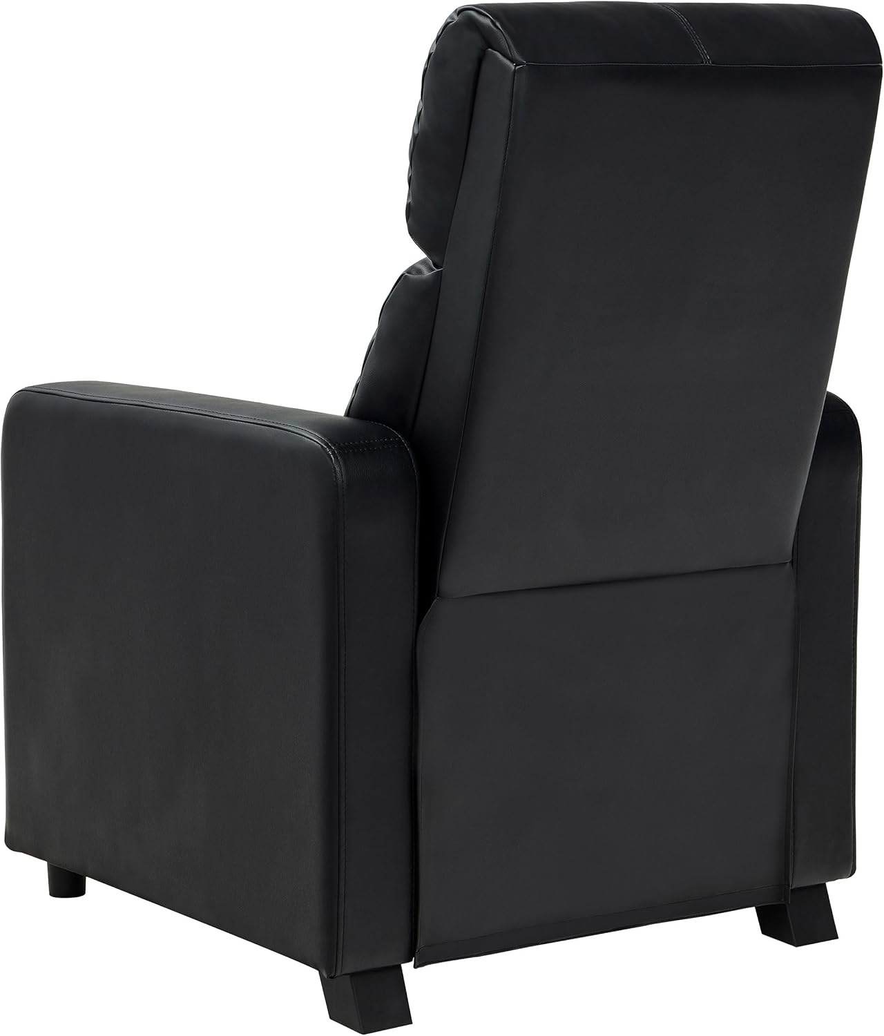 Coaster Home Furnishings - Toohey - Faux Leather - 5-piece Theater Seating with Consoles and Recliners with Tufted Backrests and Slim Track Armrests - Living Room, Home Theater - Black - 600181-S3A