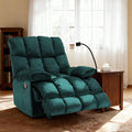 Manual Adjustable Oversized Recliner Chair with Phone Holder, Extra Large Recliner for Heavy Duty Adults 400lbs, Big Man Recliners for Living Room, Nursery, RV
