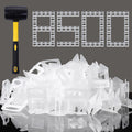 Tile Leveling System 1/8' Spacers Tile Leveler Clips 8500 Pcs and 16 oz Rubber Mallet Hammer .Tile Tools Set for Professional Ceramic and Stone Installation