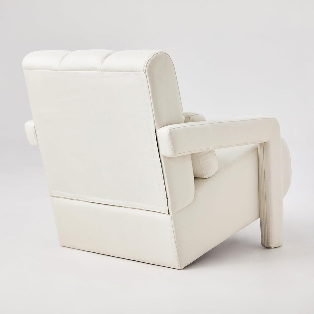 Christopher Knight Home Smyth Modern Armchair, Upholstered Accent Chair,Minimalist Lounge Chair, Cozy Seating Chair,Bedroom Chair,with Linen Fabric and a Pillow, Beige