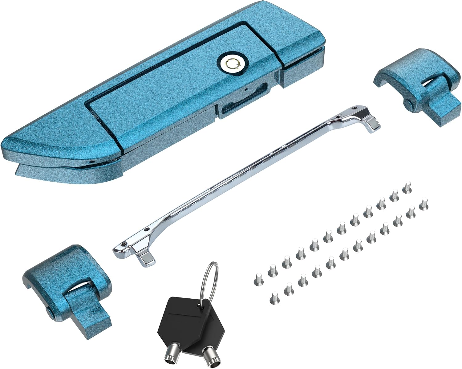Tour Pack Latches Tahitian Teal,Tour Pack Trunk Lid Latch with Keys Fit for Harley Touring/Road King/Road Glide/Street Glide/Electra Glide/Ultra-Classic 2014+