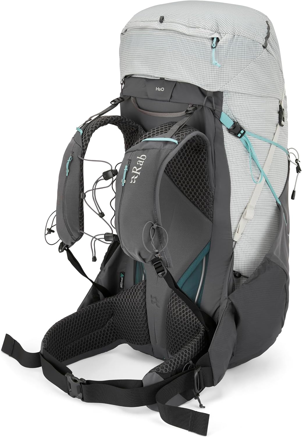 Rab Women's Muon ND Hiking Pack - Lightweight Durable Backpack for Hiking, Trekking, & Backpacking - Pewter/Graphene - 50-Liter (Back Length - Small)