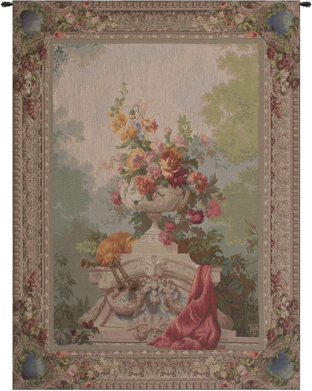 Charlotte Home Furnishings Inc. Bouquet Cornemuse French Tapestry Wall Hanging 58 X 44 Inch Viscose Cotton And Polyester Blend Wall Art Woven In France Perfect For Home Decor And Wall Decor
