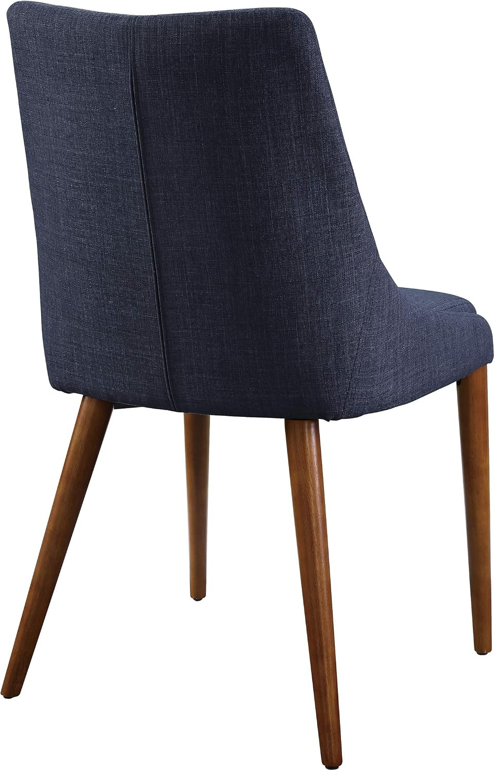 OSP Home Furnishings Palmer Mid-Century Modern Dining Accent Chair 2-Pack, Navy