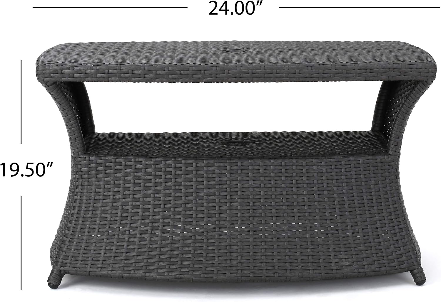 Christopher Knight Home Banta Outdoor Wicker Side Table (Grey)