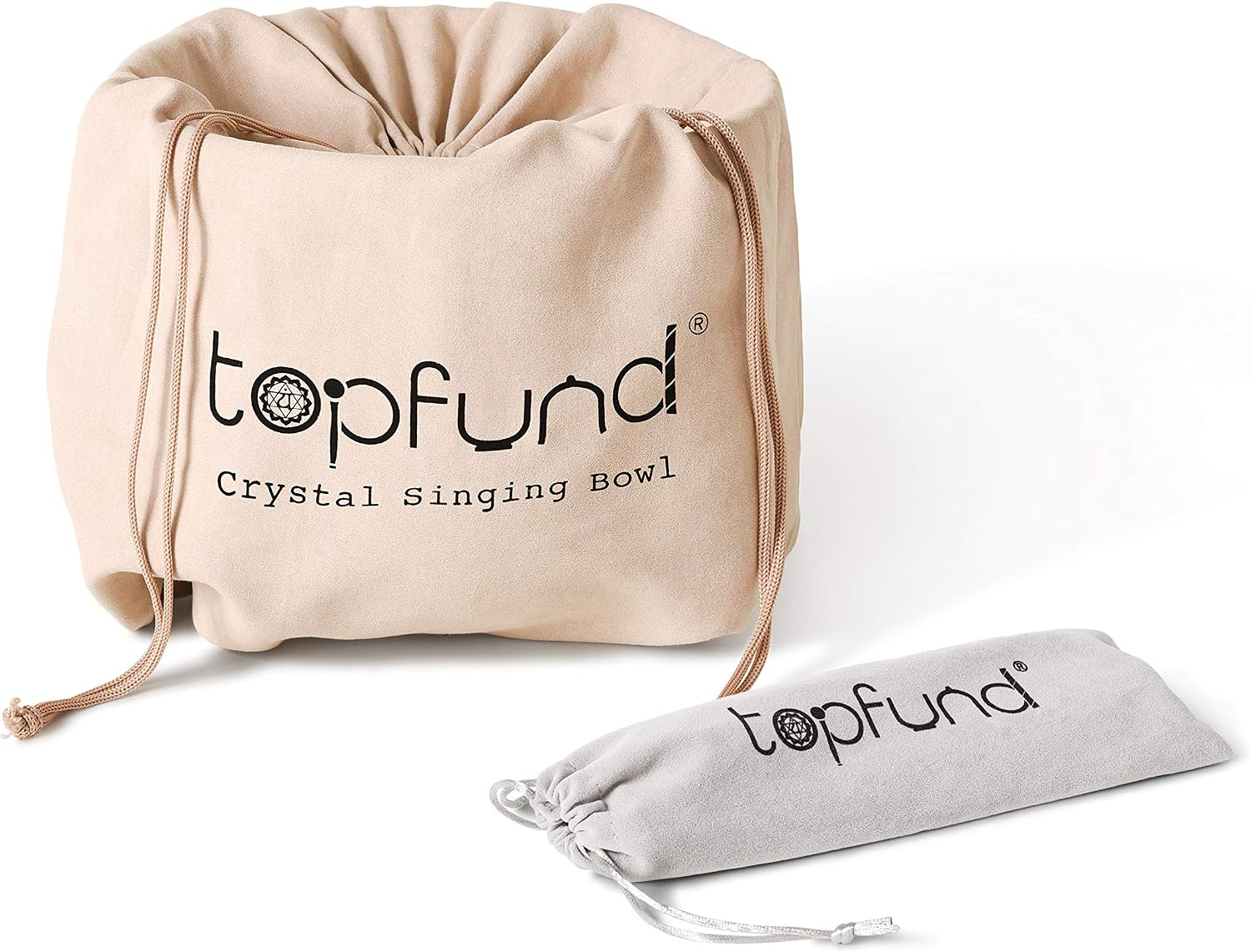 TOPFUND 440Hz Yellow E Note Crystal Singing Bowl Solar Plexus Chakra 10 inch with Heavy Duty Carrying Case and Suede Mallet