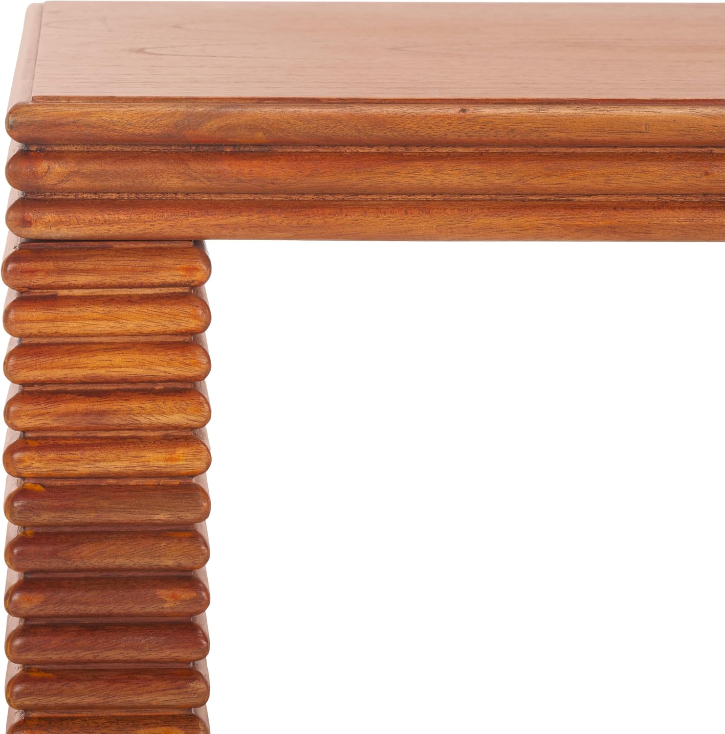 SAFAVIEH Home Collection Virginie Natural Brown Rectangle Coffee Table