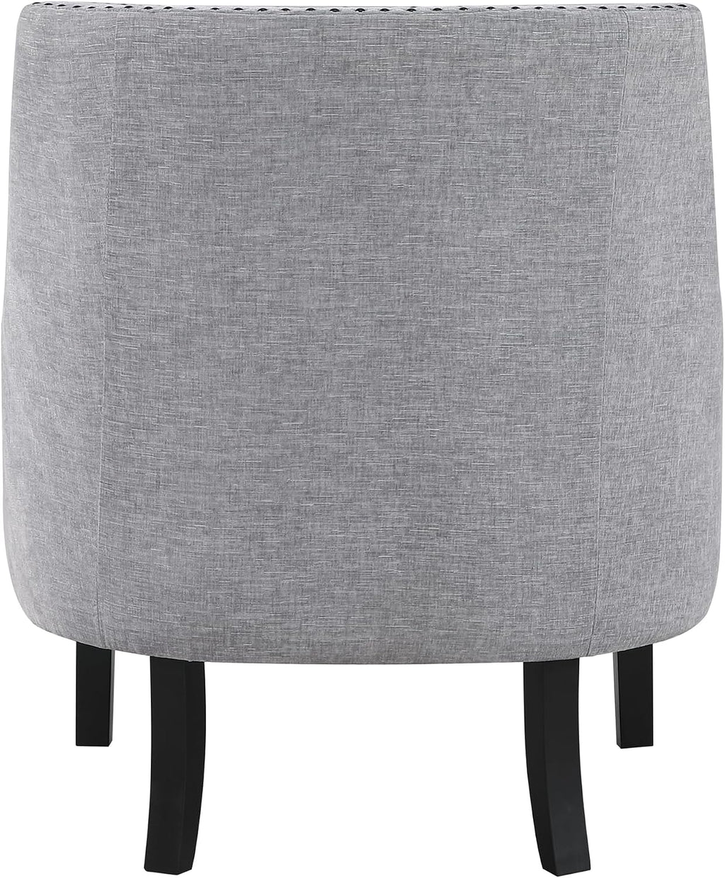 Lexicon Accent Chair Reading Chair Comfy Chair for Bedroom, Upholstered Armchair with Solid Wood Frame, Tufted Cushion Nail Head Trim, Single Sofa Chair for Living Room, Office, Grey Chenille