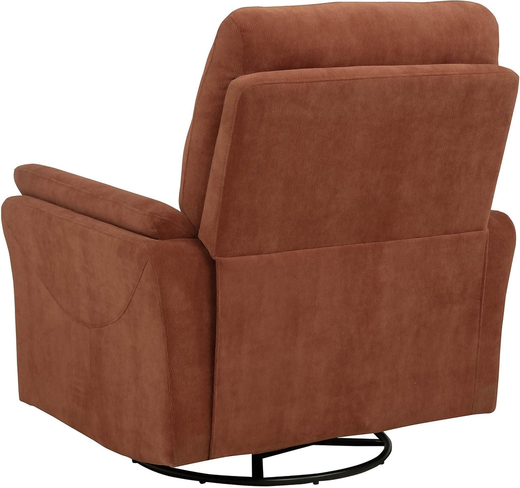 Coaster Home Furnishings - Adler - Upholstered Power Swivel Glider Recliner with Built-in Control Panel, Dual USB Ports, Foam Cushion and Transitional Style - Living Room - Rust - 610433P