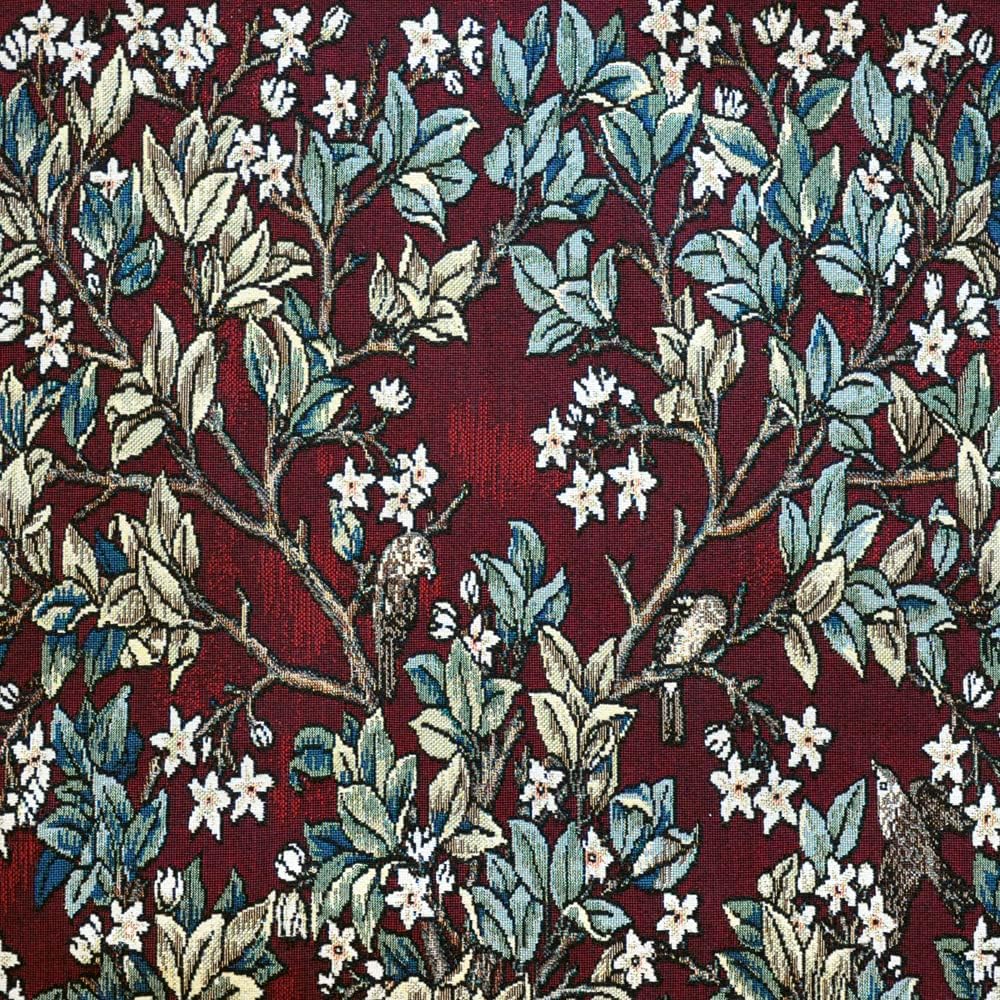 Aubelin Tapestry Long Ruby William Morris Tree of Life Fine Art Tapestry Wall Hanging Size 63'x35'