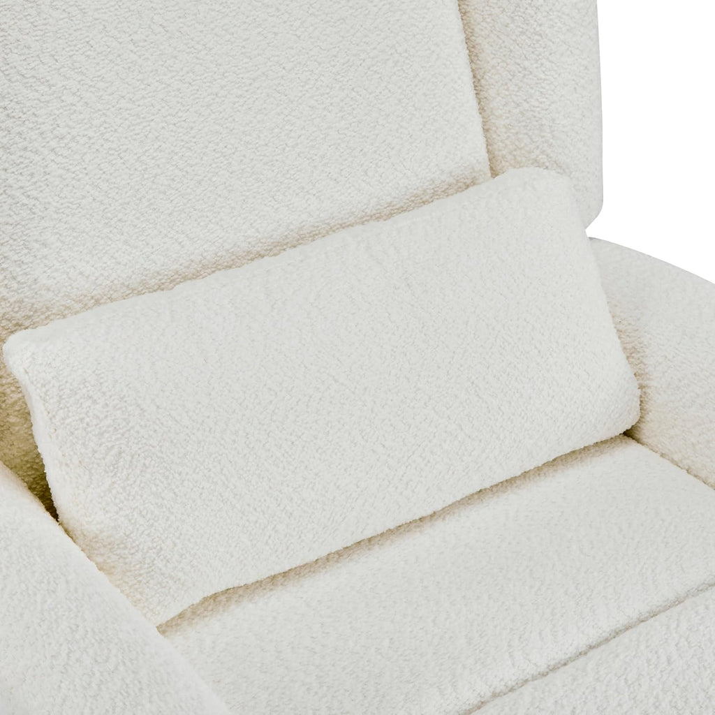 Christopher Knight Home Dolia Boucle Fabric Upholstered 360° Swivel Chair, Push-Back Power Recliner Chair, Iron Recliner Sofa with Rotation, Living Room Lounge Sofa, Adjustable Backrest, Beige+Gold