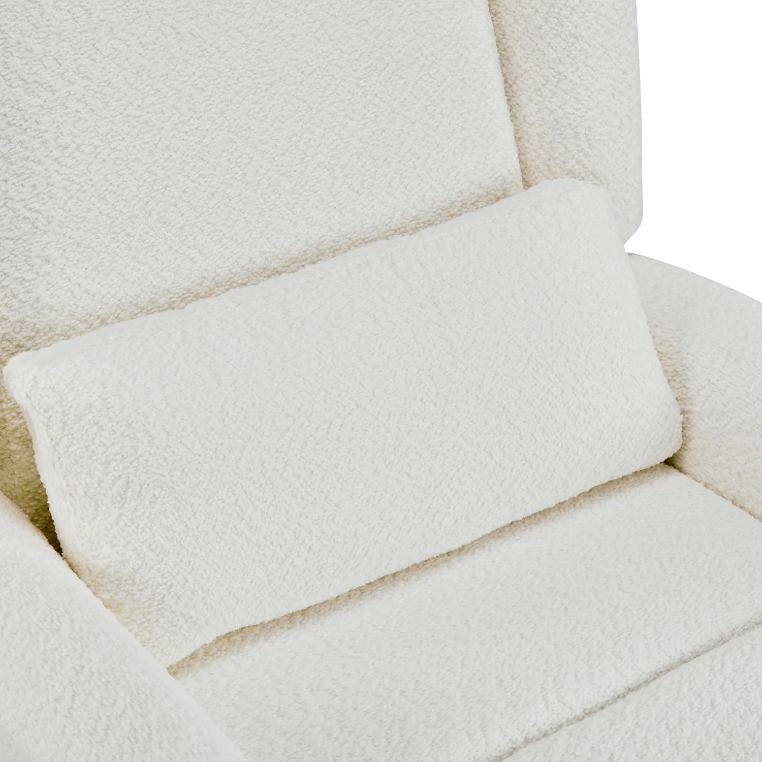 Christopher Knight Home Dolia Boucle Fabric Upholstered 360° Swivel Chair, Push-Back Power Recliner Chair, Iron Recliner Sofa with Rotation, Living Room Lounge Sofa, Adjustable Backrest, Beige+Gold