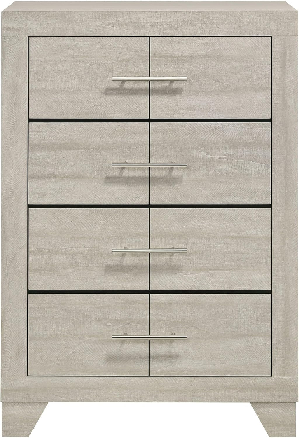 Coaster Home Furnishings - Trenton - Wood - 4-Drawer Chest of Drawers with Nickel Handles, English Dovetail Joinery and Metal Glides - Contemporary - Bedroom - Rustic Cream - 225065