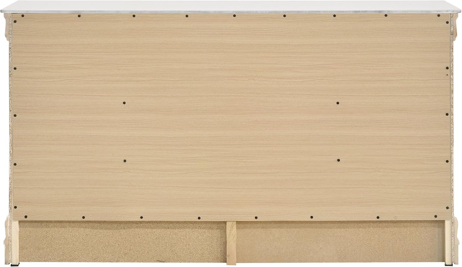 Coaster Home Furnishings - Louis Philippe - Wood - 6-Drawer Dresser with Traditional Style, Molded Trim, Bracket Feet, Center Metal Glides - Bedroom - White - 202443