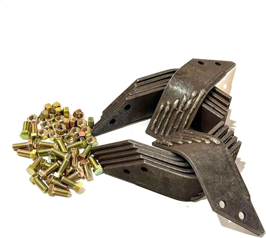 Genuine OEM Barreto Tiller Tine Set 03006-COMP for Old Model E918. E1320H, E1620B (Set of 12 with Nuts and Bolts) Be Sure to Match The Picture With Your Old Tine Before Placing Your Order.