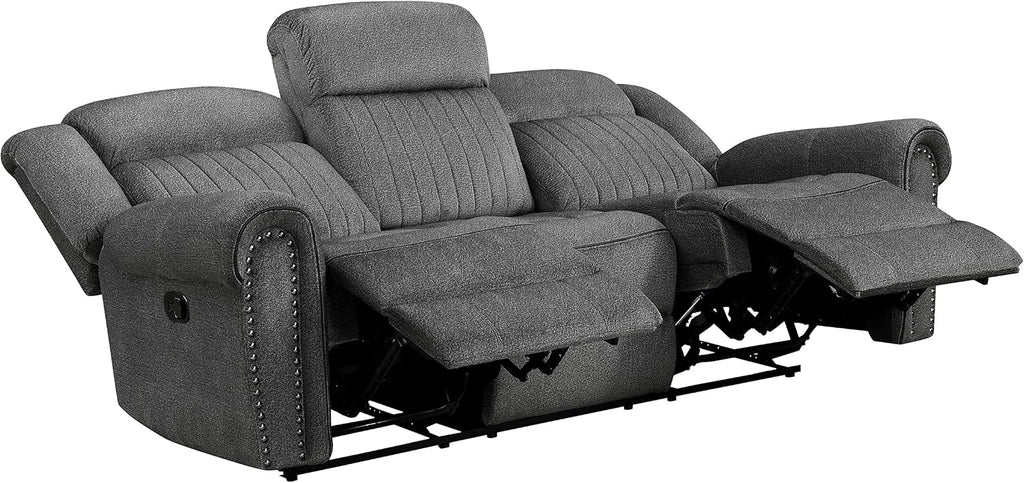 Lexicon Dakota 2-Piece Manual Reclining Living Room Set, Charcoal