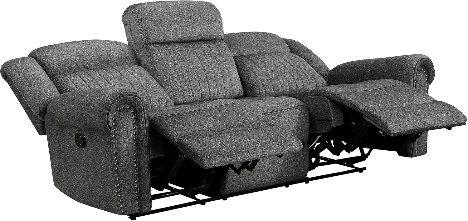 Lexicon Dakota 2-Piece Manual Reclining Living Room Set, Charcoal