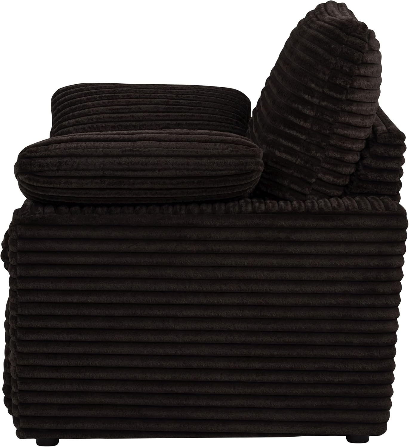Coaster Home Furnishings - Collins - Wood and Fabric - Power Recliner with Horizontal Tufted Detail, Padded Arms, and Reversible Cushions - Living Room - Chocolate Brown - 610353P